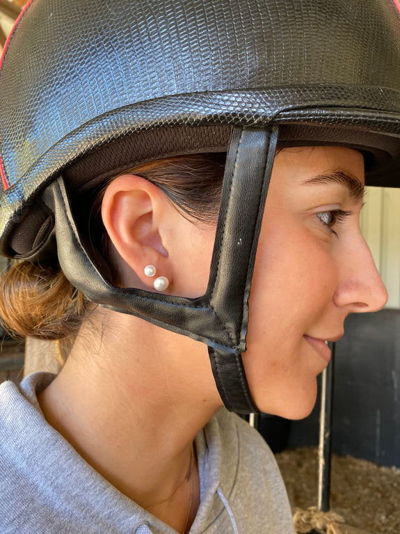 Pearl stud earrings