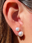 Pearl stud earrings